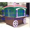 商業(yè)街售貨車，實(shí)木售賣車，廣場(chǎng)木制售賣亭