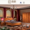 奇新家具套房家具定制，虎斑木全實(shí)木床