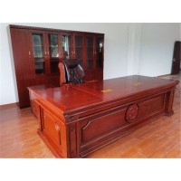 香河家具城悅博辦公家具廠家直銷實(shí)木環(huán)?？偛米擂k公桌大班臺(tái)